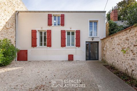 Townhouse with contemporary extension and garden
