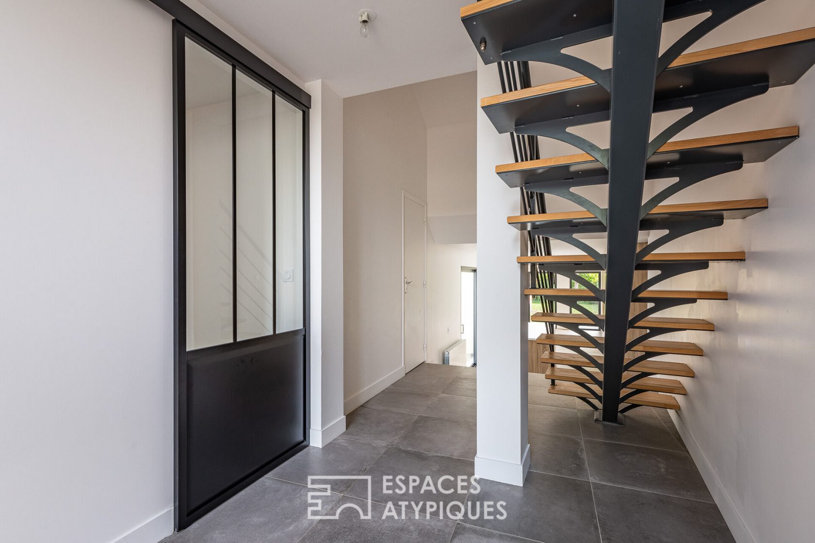 Townhouse with contemporary extension and garden