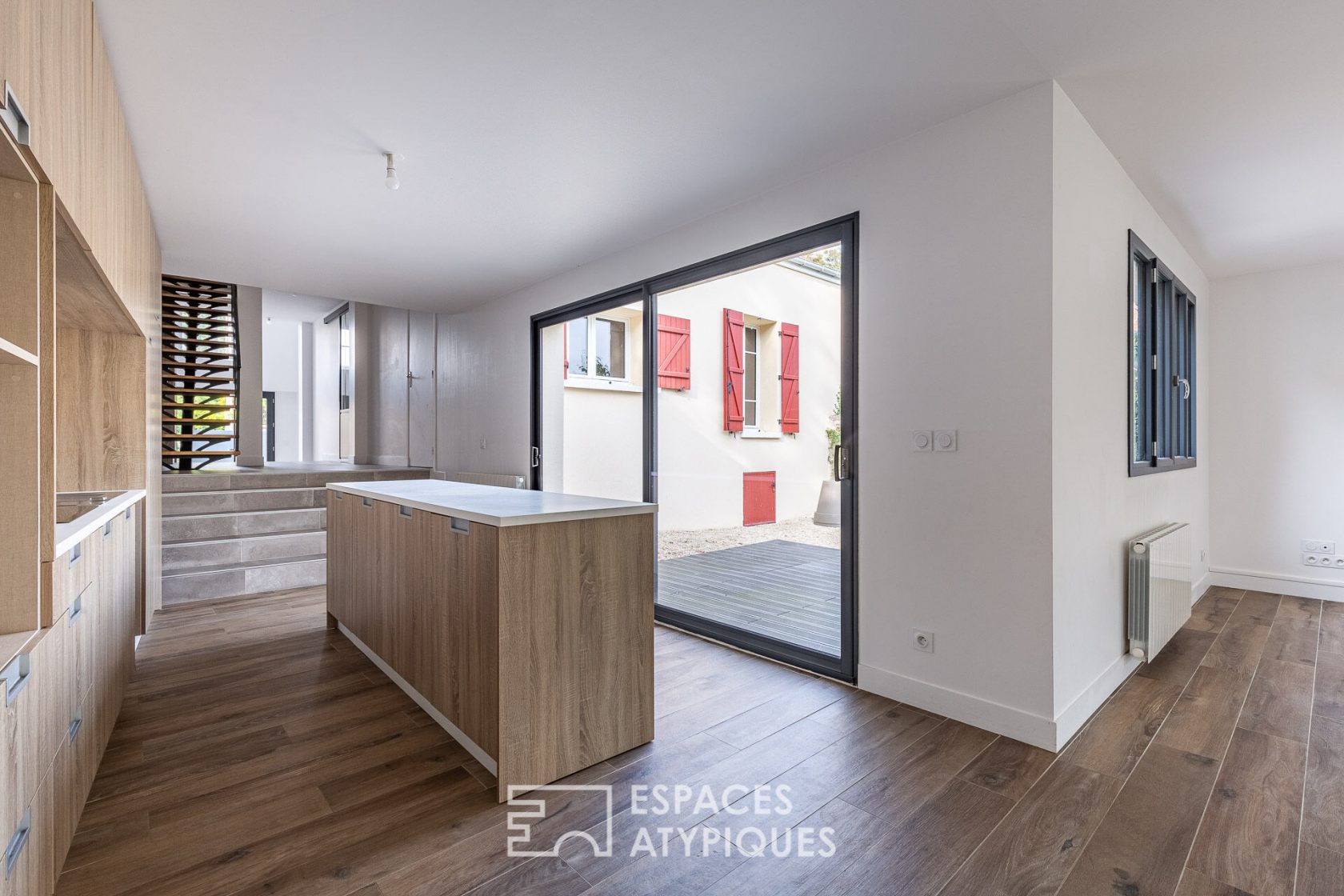 Townhouse with contemporary extension and garden