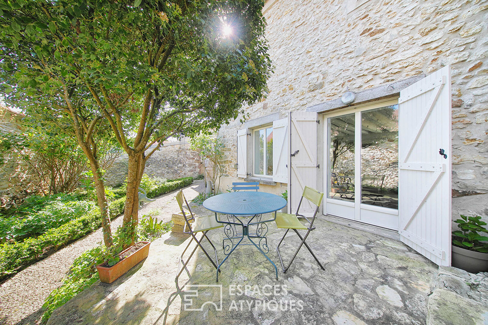 Charming renovated house with stream and garden