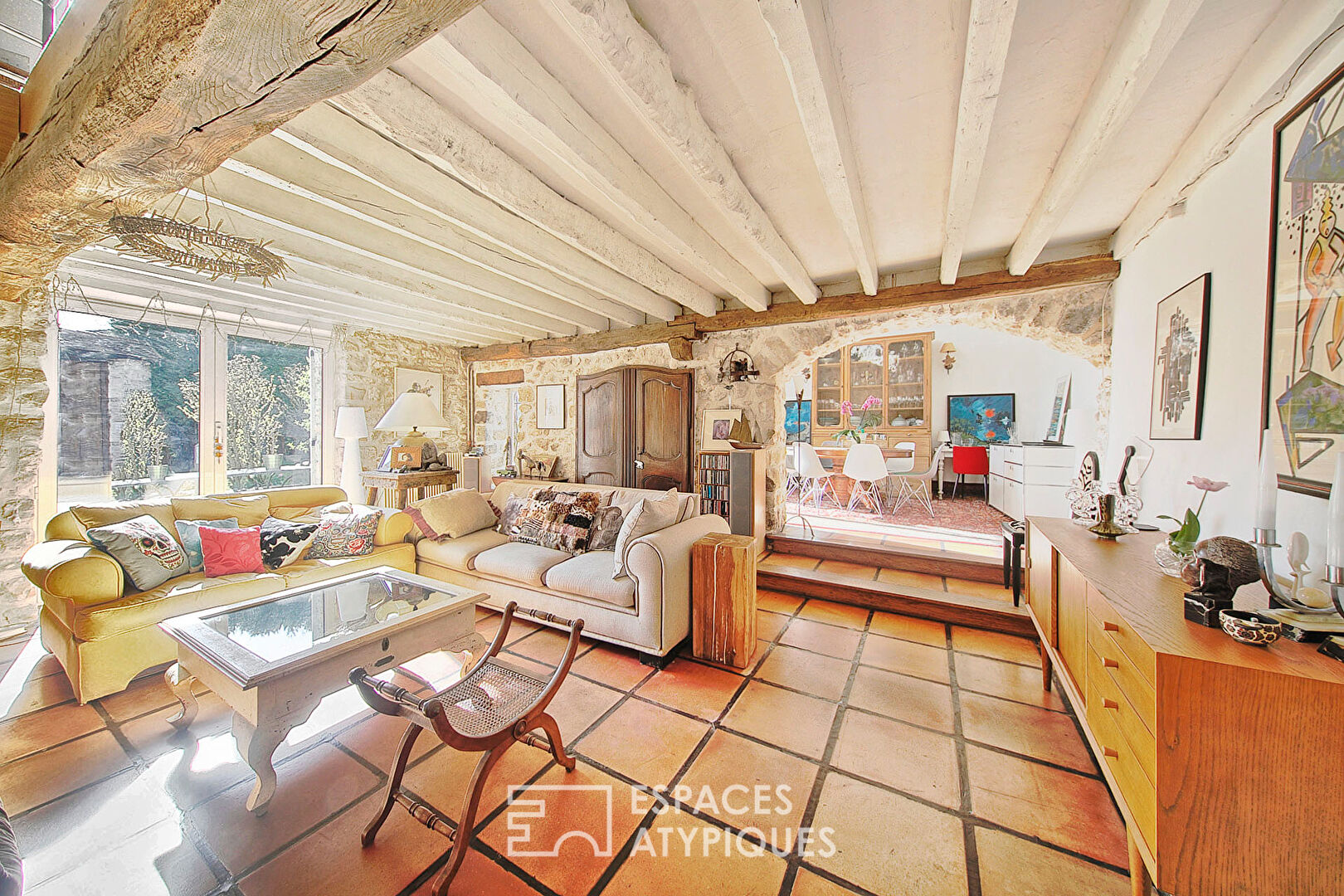 Charming renovated house with stream and garden