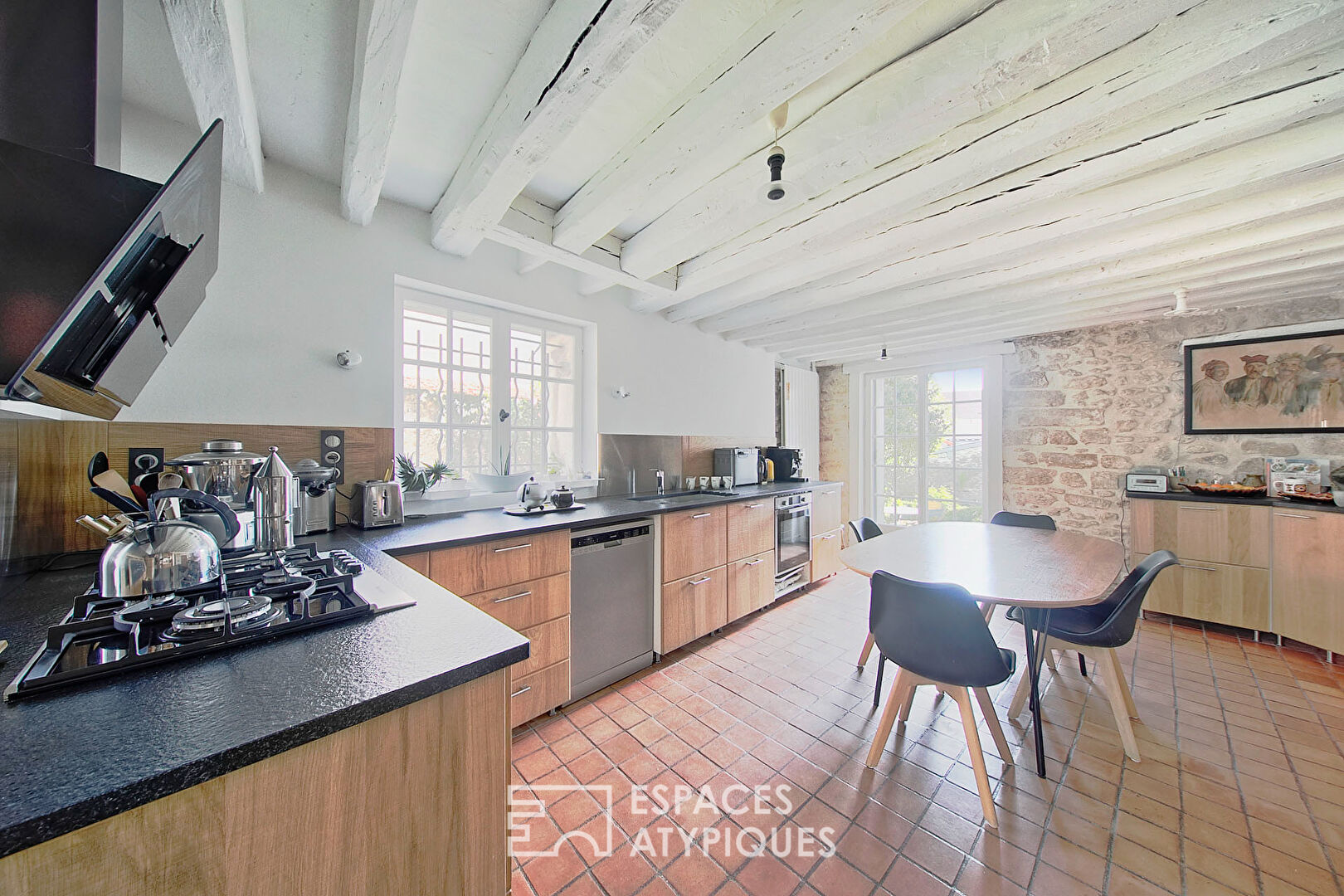 Charming renovated house with stream and garden