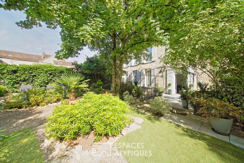 Haussmann-style apartment with garden by the river