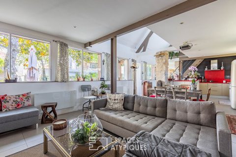 Loft style house with garden