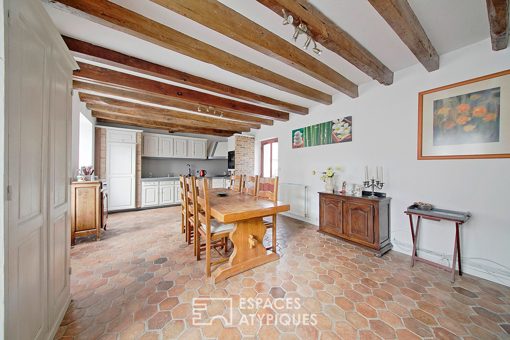 Maison de village avec  grange et jardin