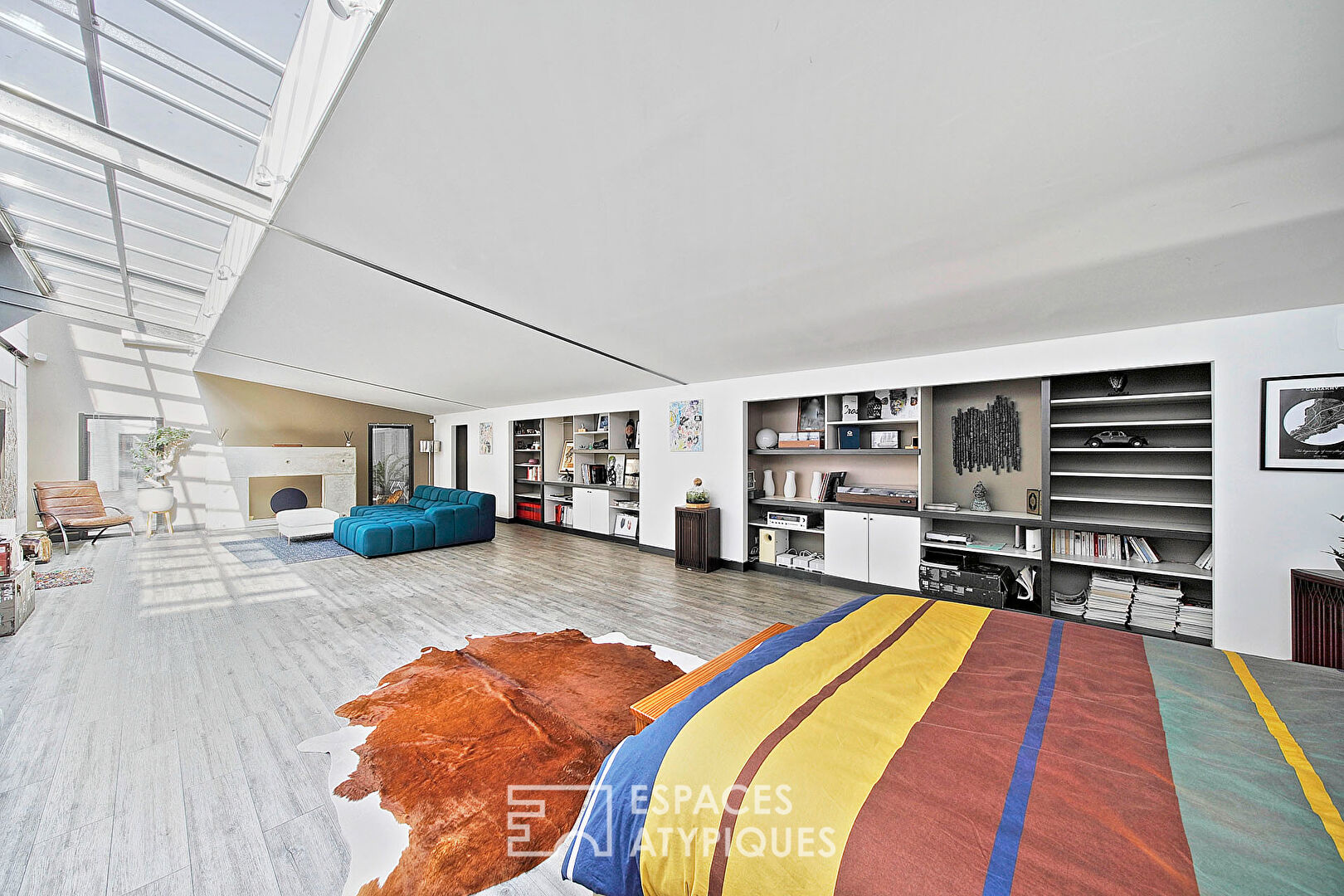 loft with patio and indoor pool