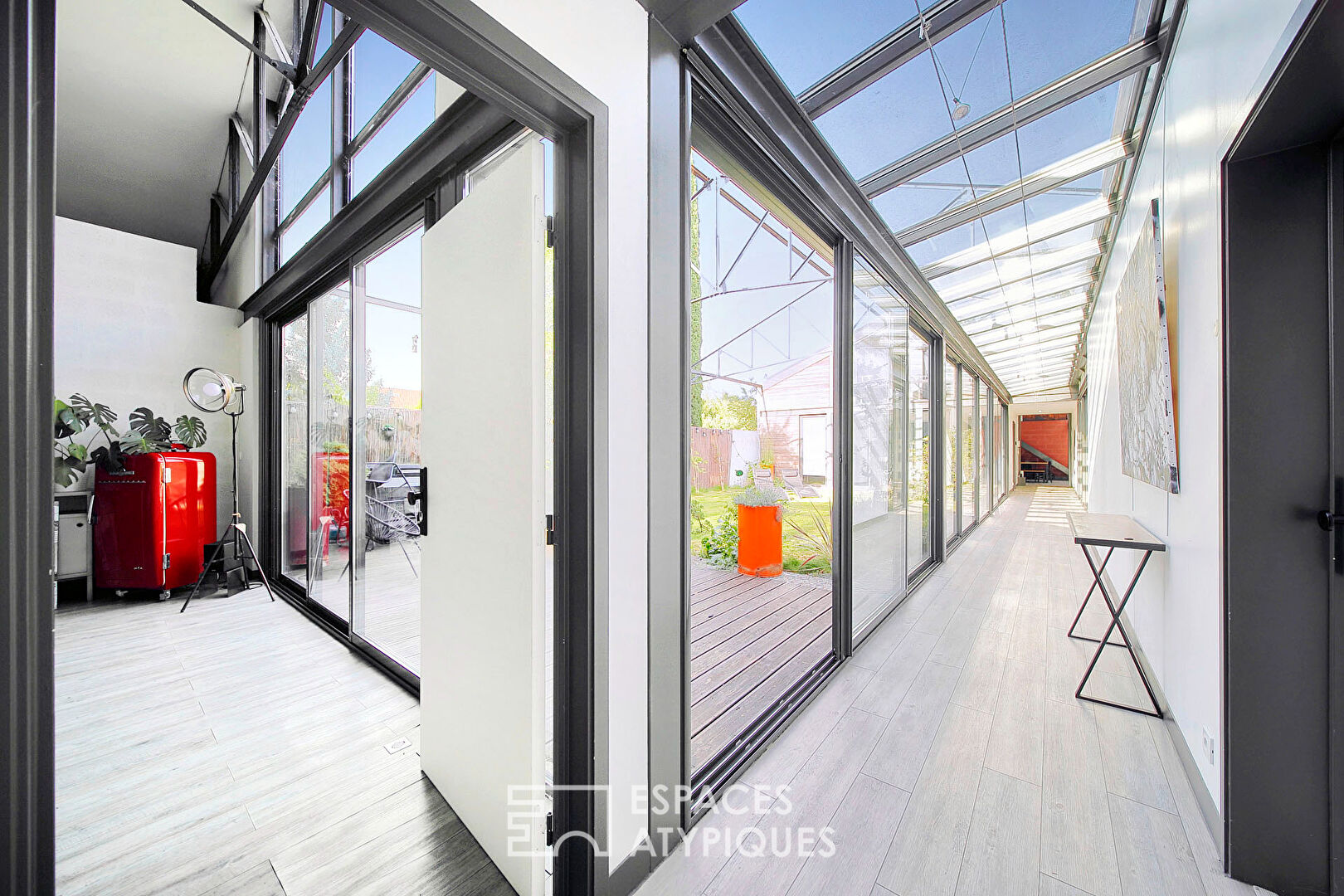 loft with patio and indoor pool