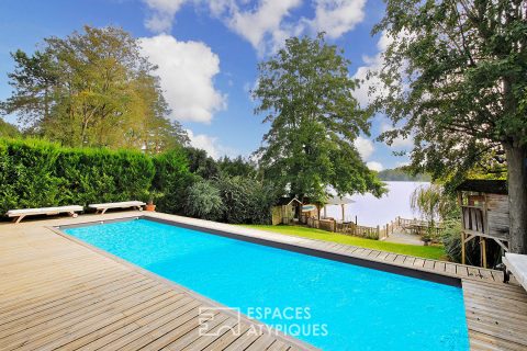 Magnifique chalet rénové avec dépendance, piscine et sa vue lac