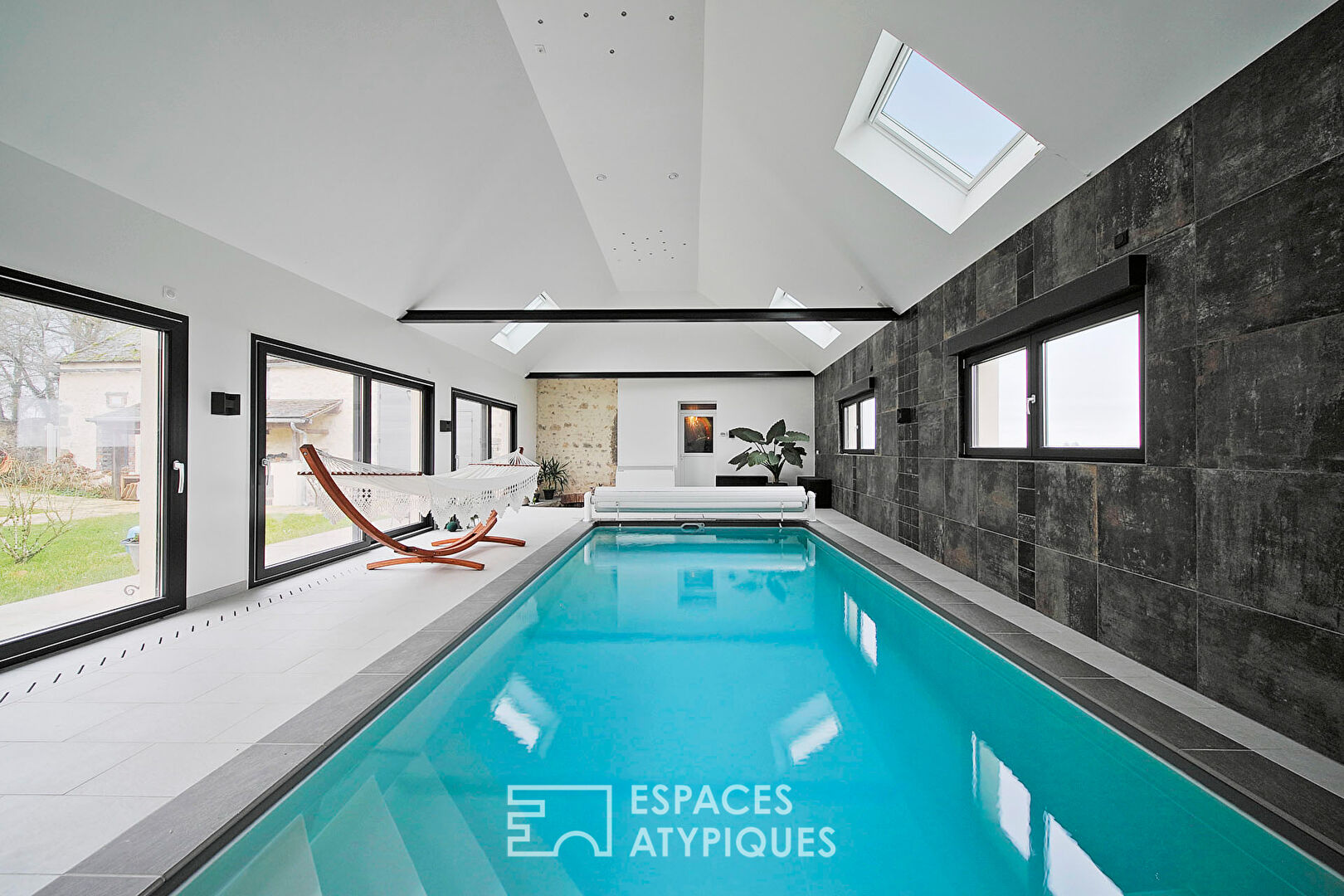 Old renovated farmhouse with indoor swimming pool