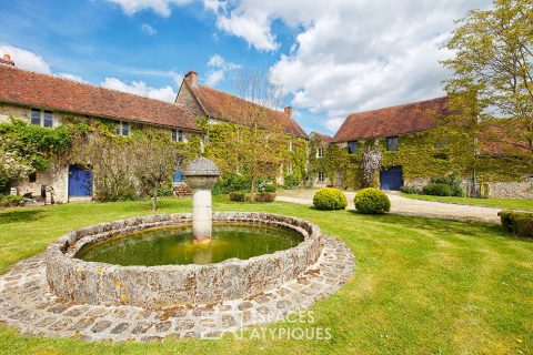 Traditional 18th century Briarde farmhouse on the edge of the forest