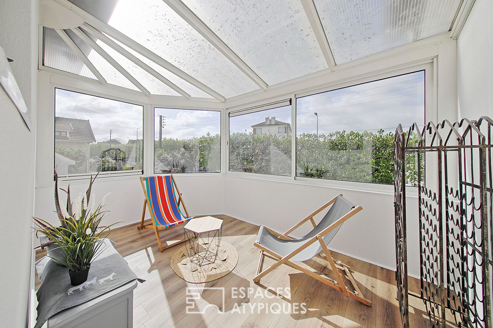 Renovated millstone house with extension and garden