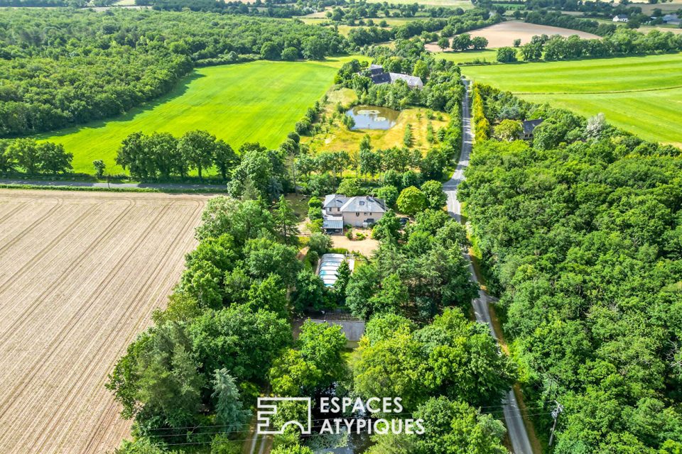 Proprieté de 3 hectares en pleine nature .