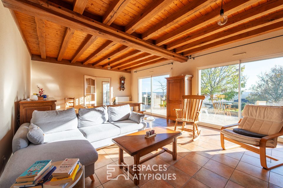 Maison contemporaine avec vue panoramique sur la vallée de la Loire