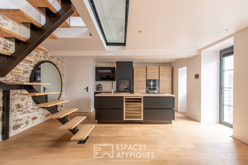 Maison contemporain avec patio intérieur