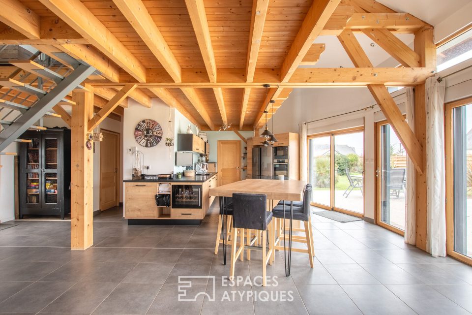 49430 LES RAIRIES - La Chaleureuse - contemporaine familiale à ossature bois - Réf. ARG1099