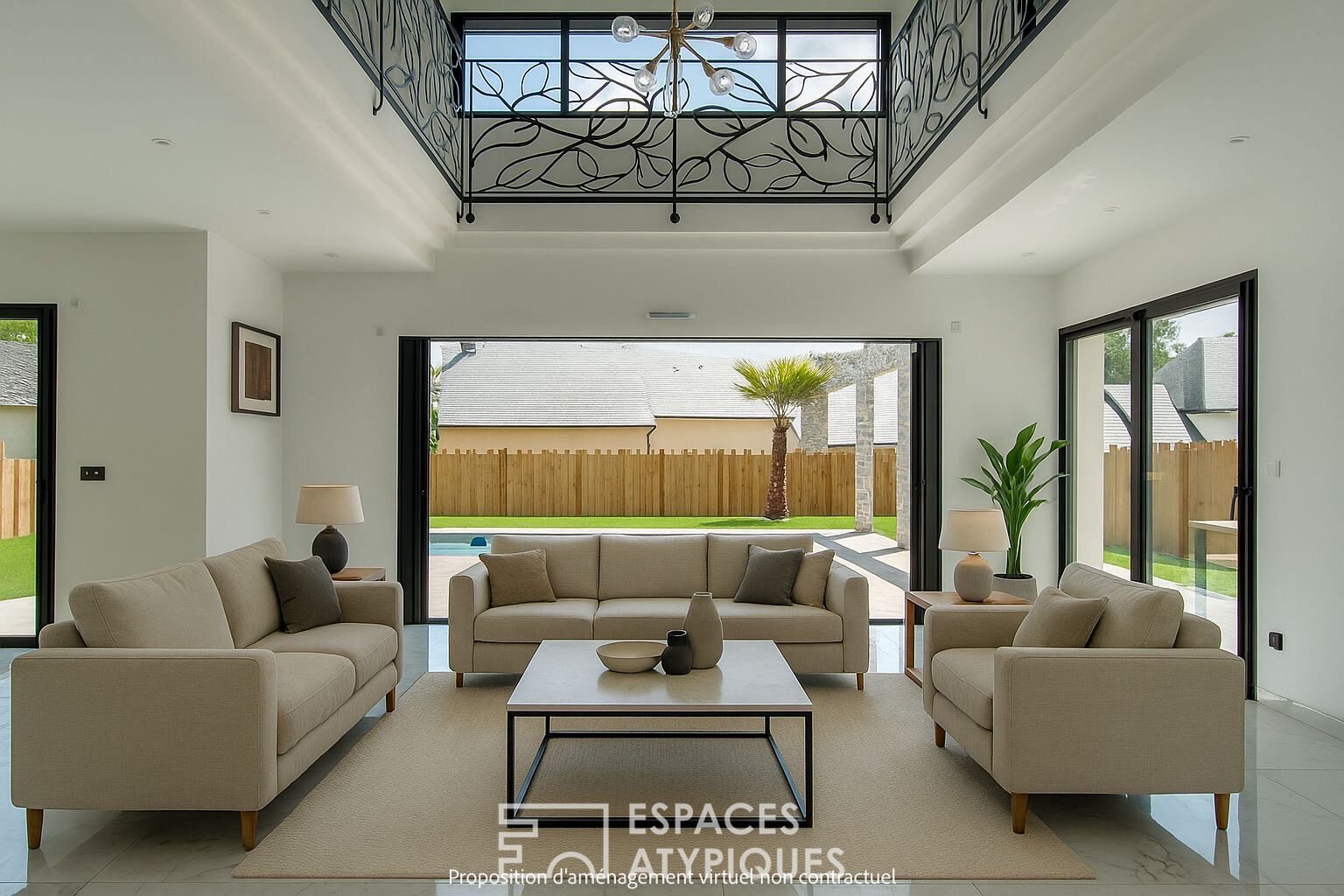 Elegant contemporary property with swimming pool