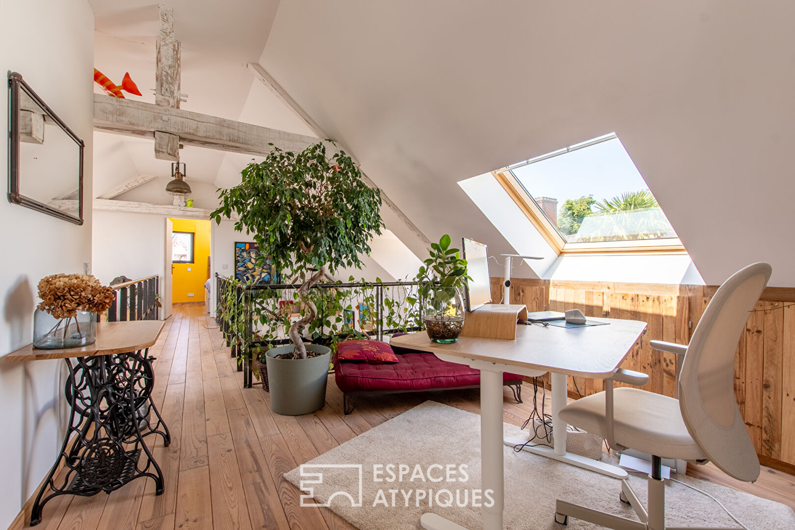 Maison esprit loft avec jardin et dépendance