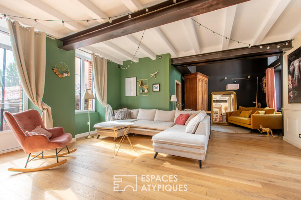 Maison de ville rénovée avec grand jardin