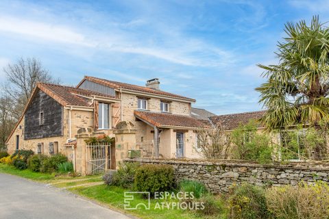 Ancienne fermette rénovée paisible avec piscine