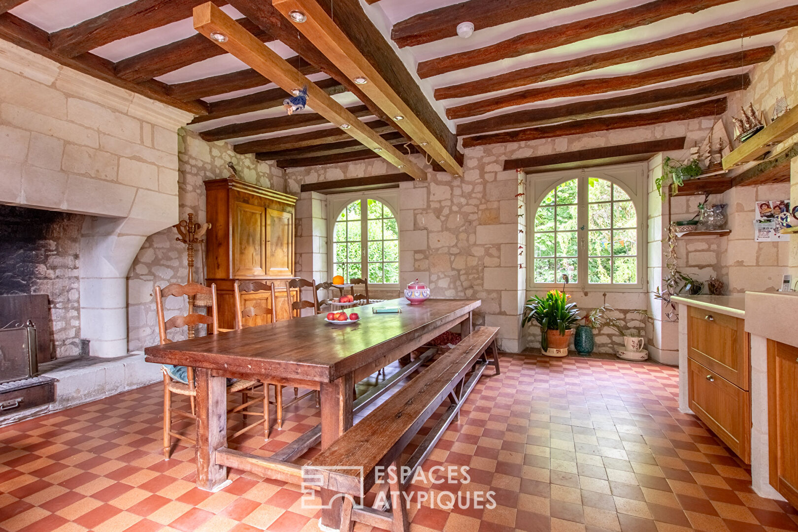 17th century tuffeau stone haven in the heart of a characterful village