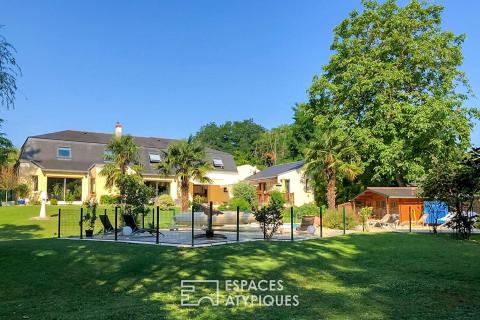 Maison avec piscine dans son parc