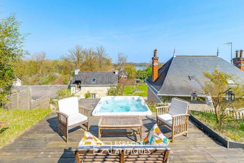 Loire Valley house with panoramic views of the Loire River and outbuildings