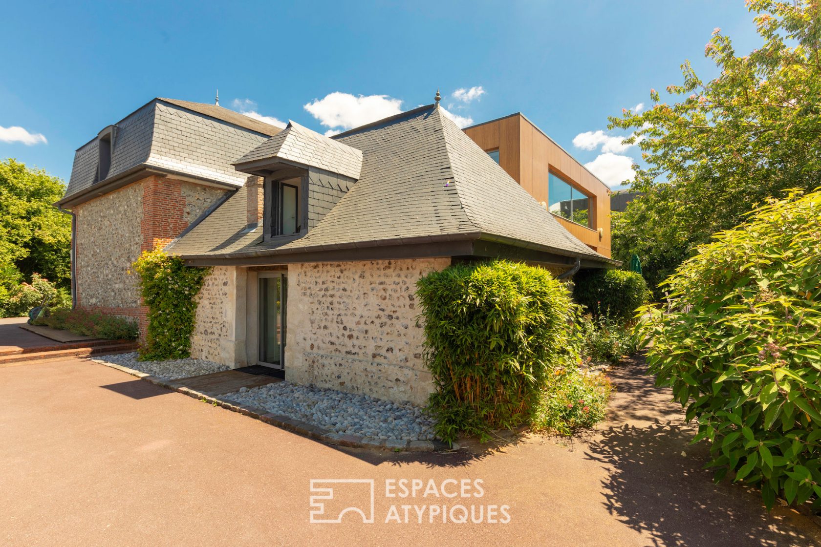 Contemporary house from an old rural building