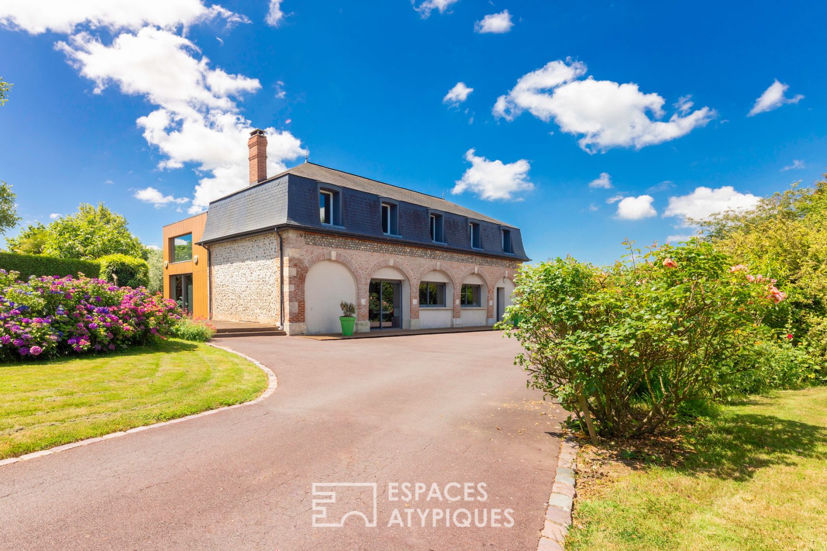Contemporary house from an old rural building