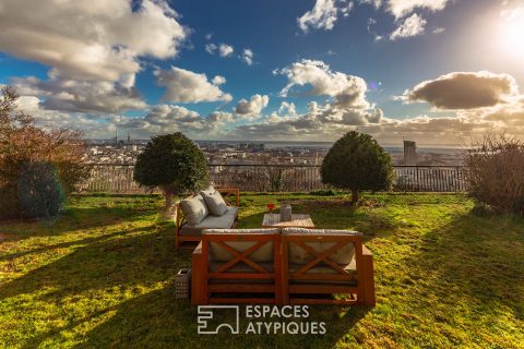 19th century apartment revisited with garden and panoramic view