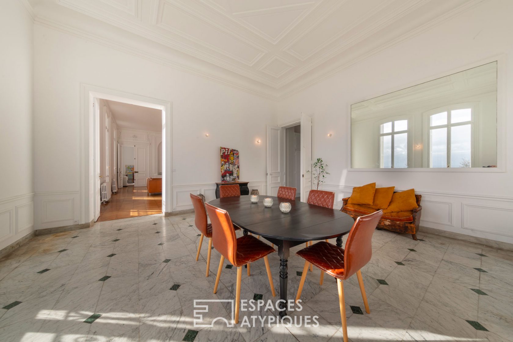 19th century apartment revisited with garden and panoramic view