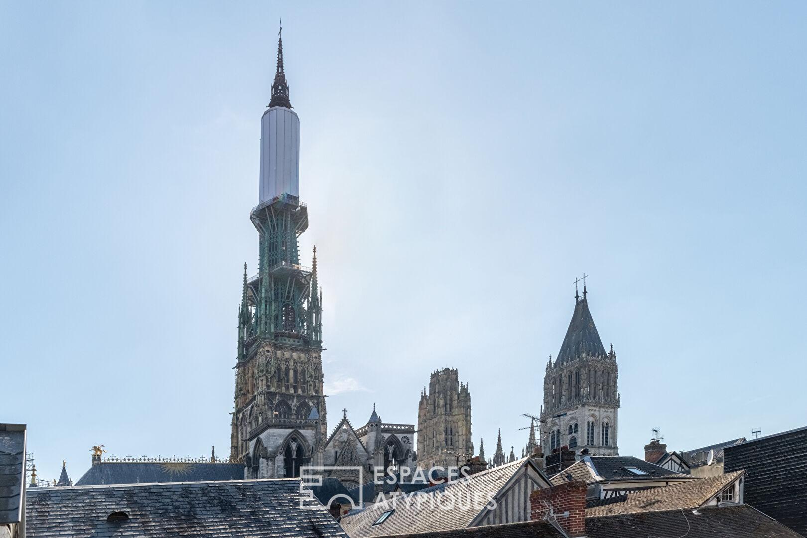 Appartement en hyper centre de Rouen avec jardin et vue cathédrale