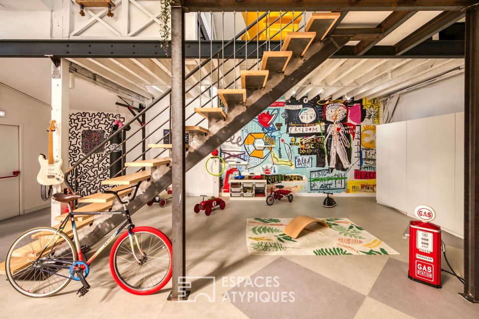 Loft d'artiste de style industriel dans une ancienne école de danse