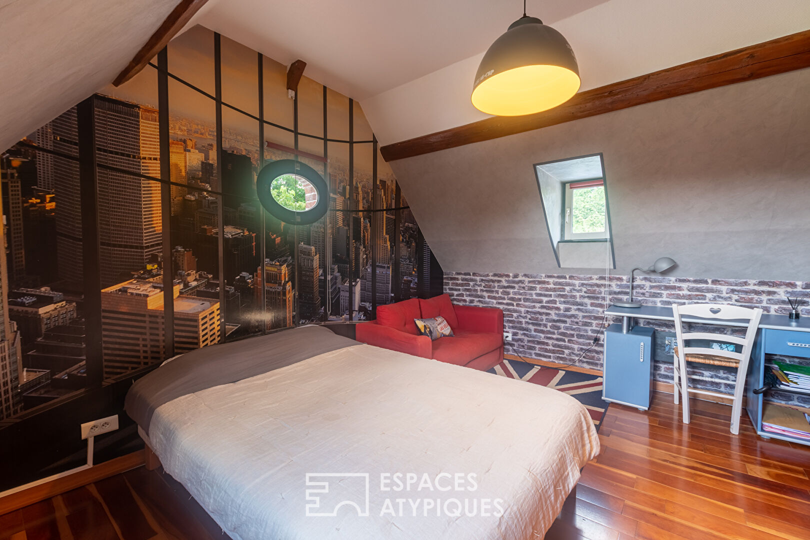 Old renovated farmhouse with indoor swimming pool and outbuilding