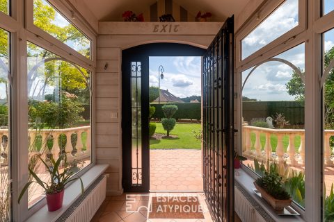 Old renovated farmhouse with indoor swimming pool and outbuilding