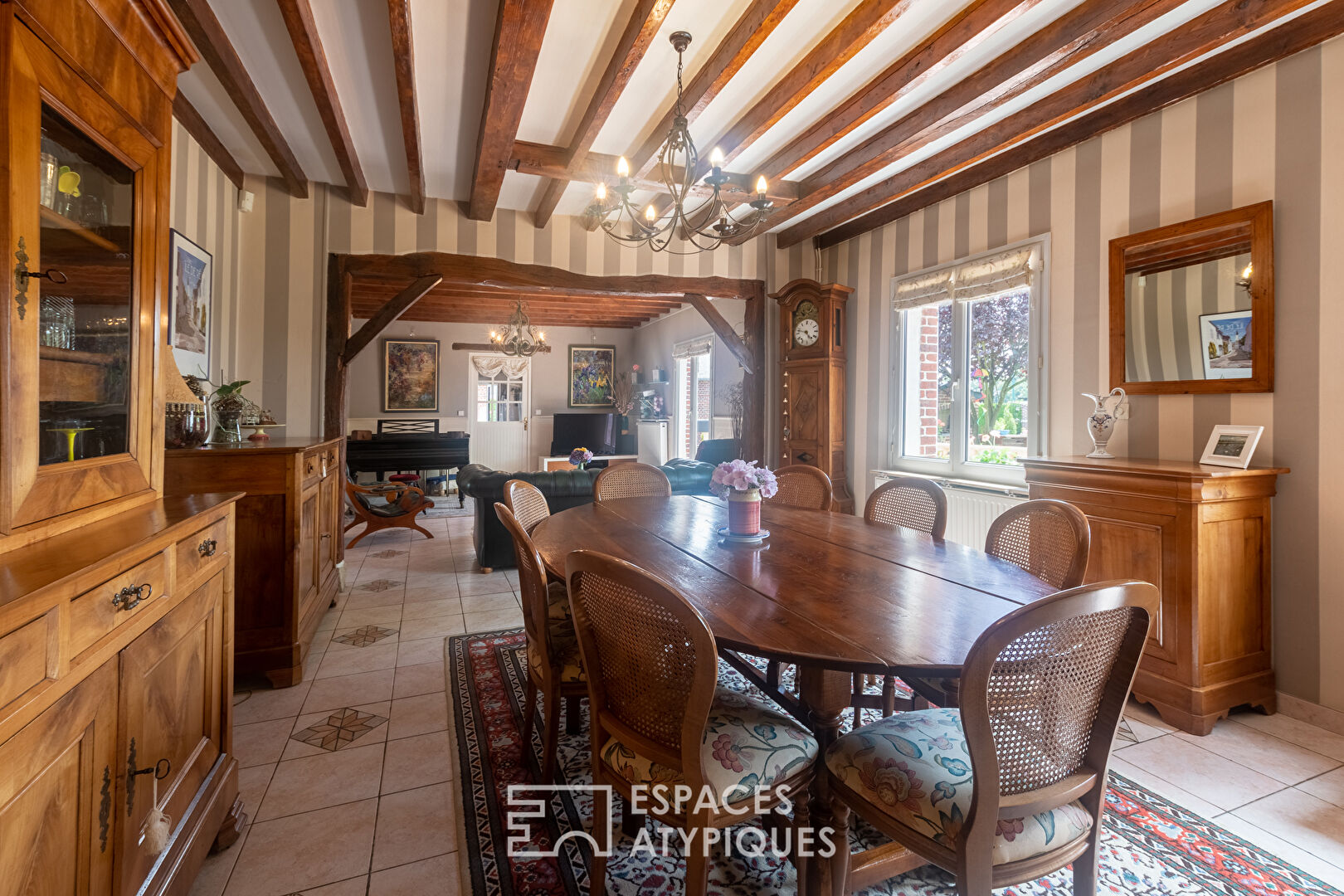 Old renovated farmhouse with indoor swimming pool and outbuilding