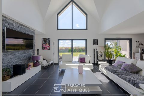 Contemporary with countryside views