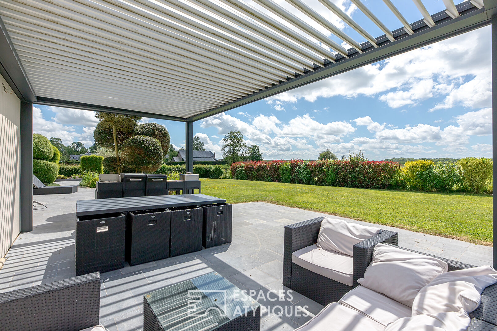 Contemporary with countryside views