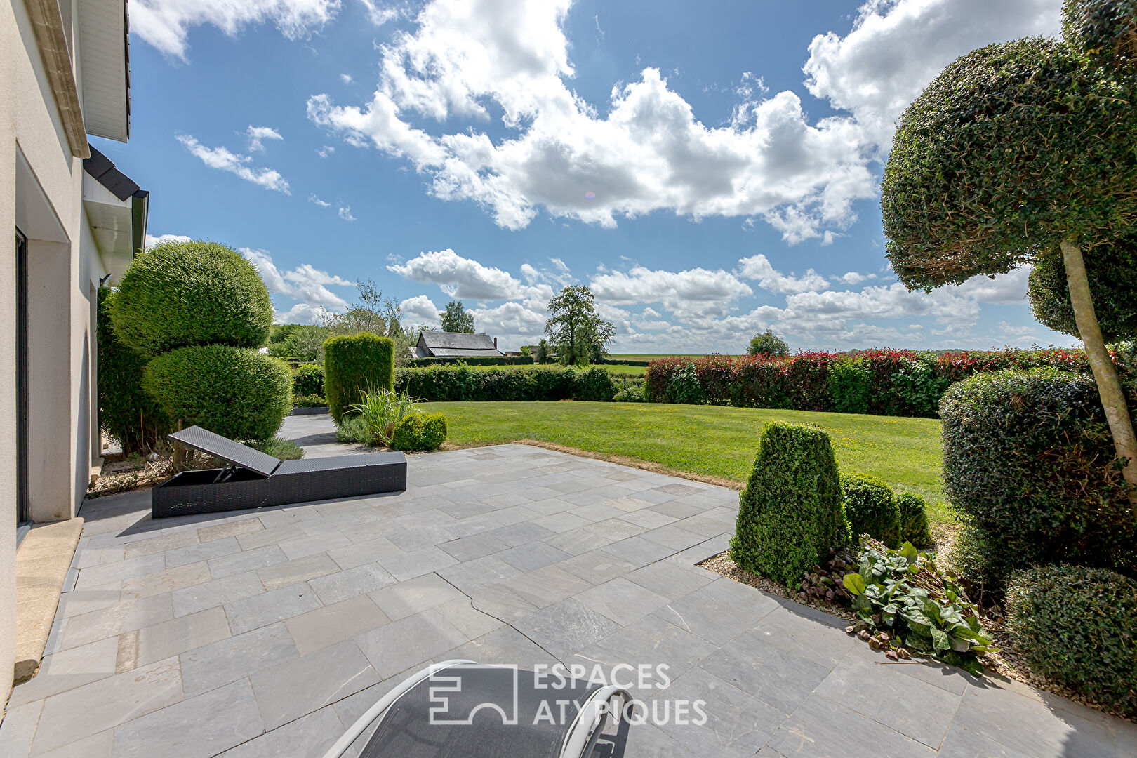 Contemporary with countryside views