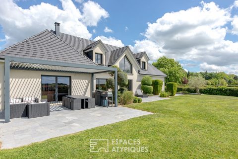 Contemporary with countryside views
