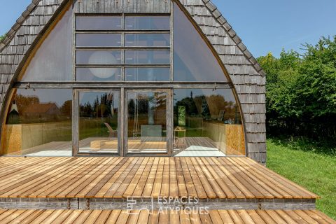 Architect’s wooden frame house _ Atypical in the countryside