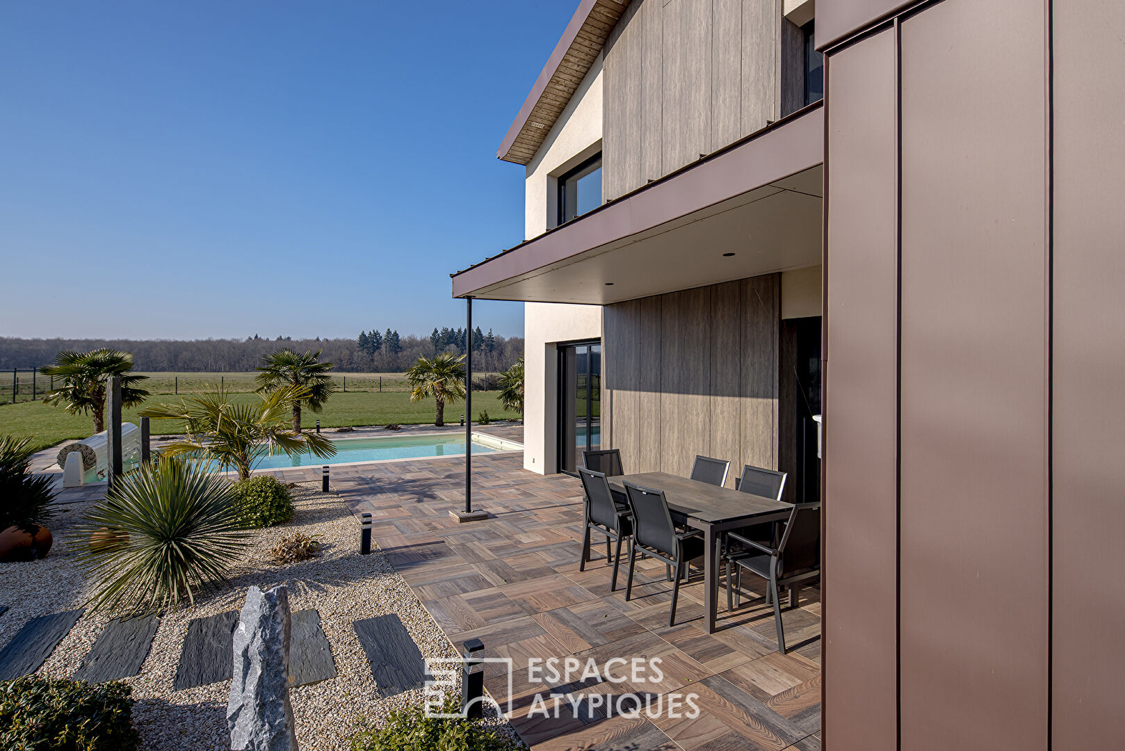 Maison d’architecte avec piscine