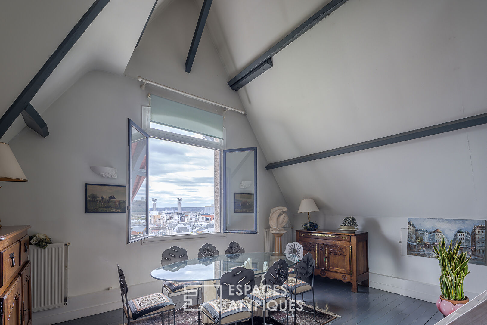 Duplex rive droite avec vue panoramique sur Rouen et toit terrasse