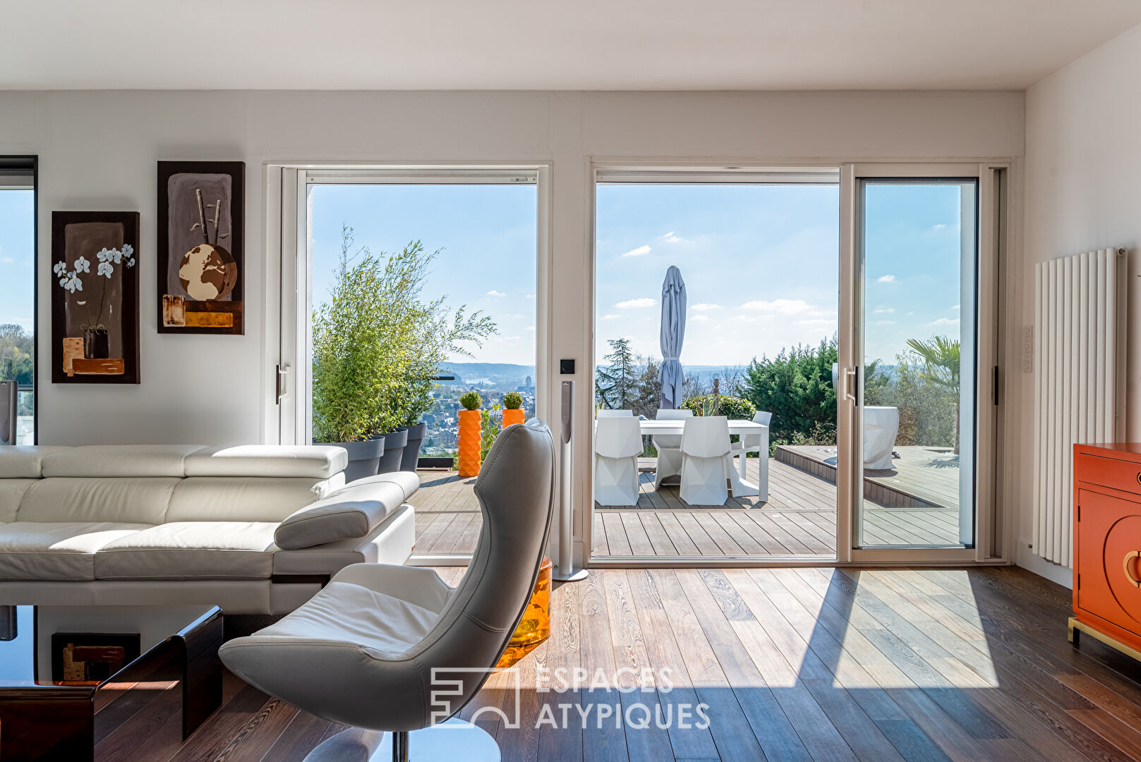 Maison d’architecte des années 70 avec vue panoramique sur Rouen