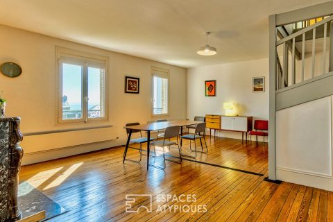Appartement duplex avec vue mer dans une ancienne maison de maître