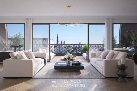NEUF – Duplex avec terrasse et vue panoramique sur Rouen proche gare