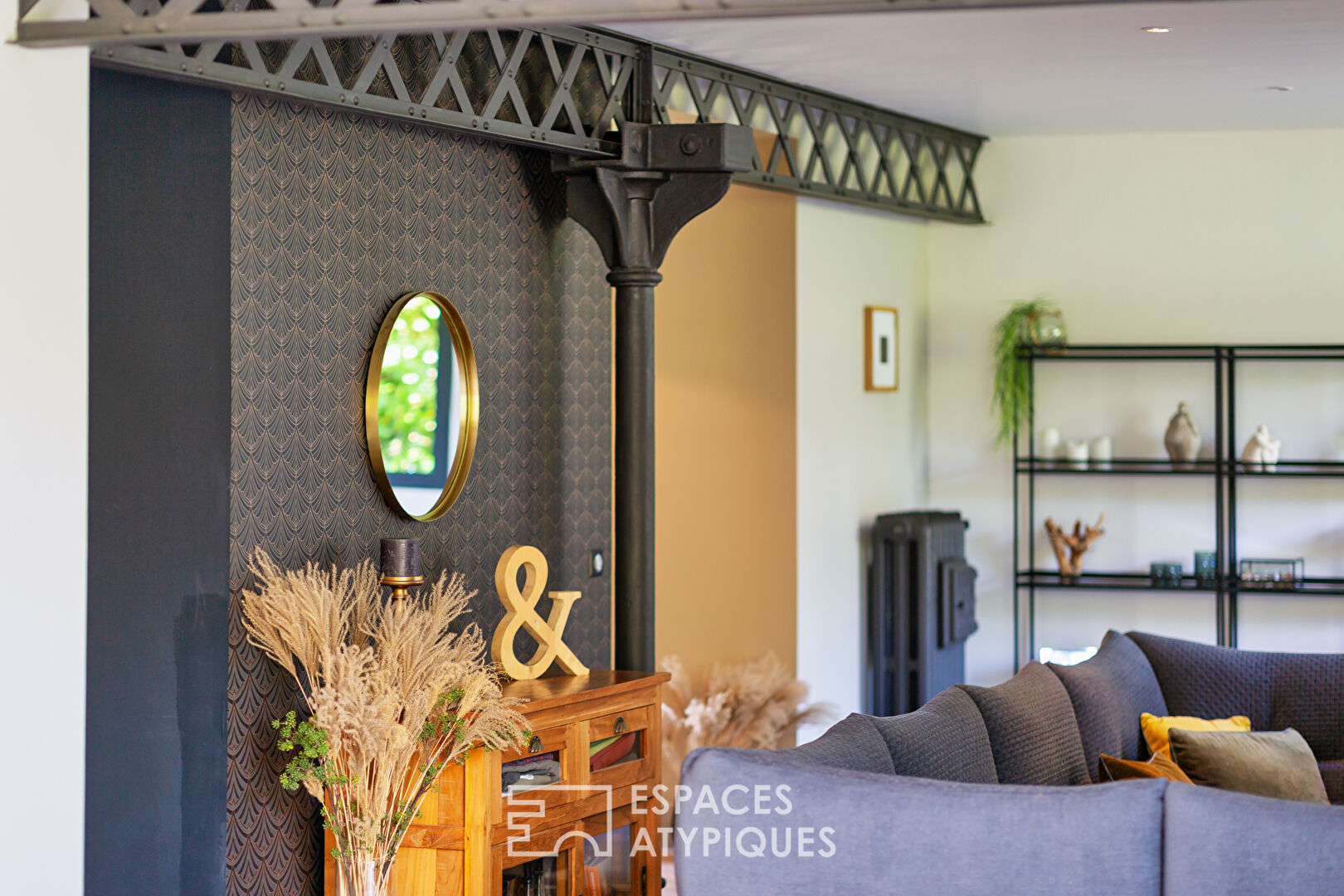 Authentique maison en brique blanche revisitée