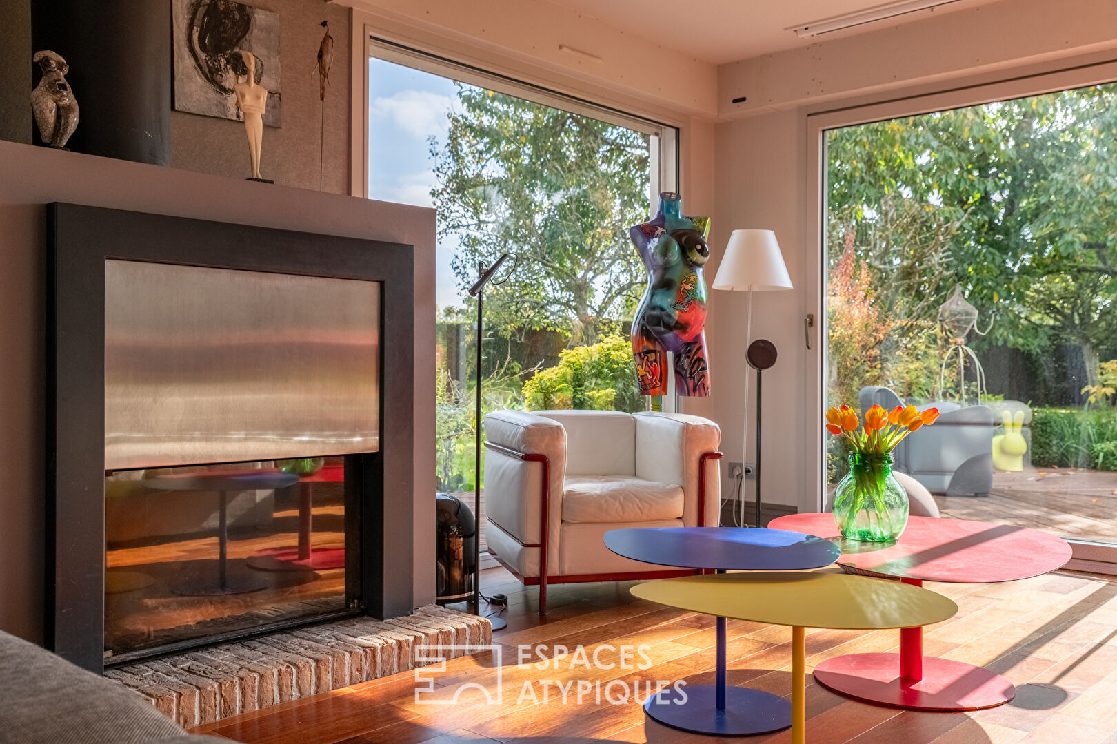 Contemporary Wooden Villa with Heated Pool and Panoramic Golf View