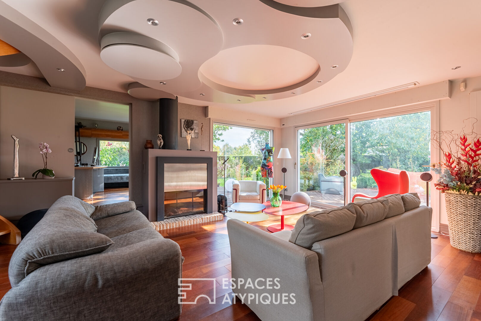 Contemporary Wooden Villa with Heated Pool and Panoramic Golf View