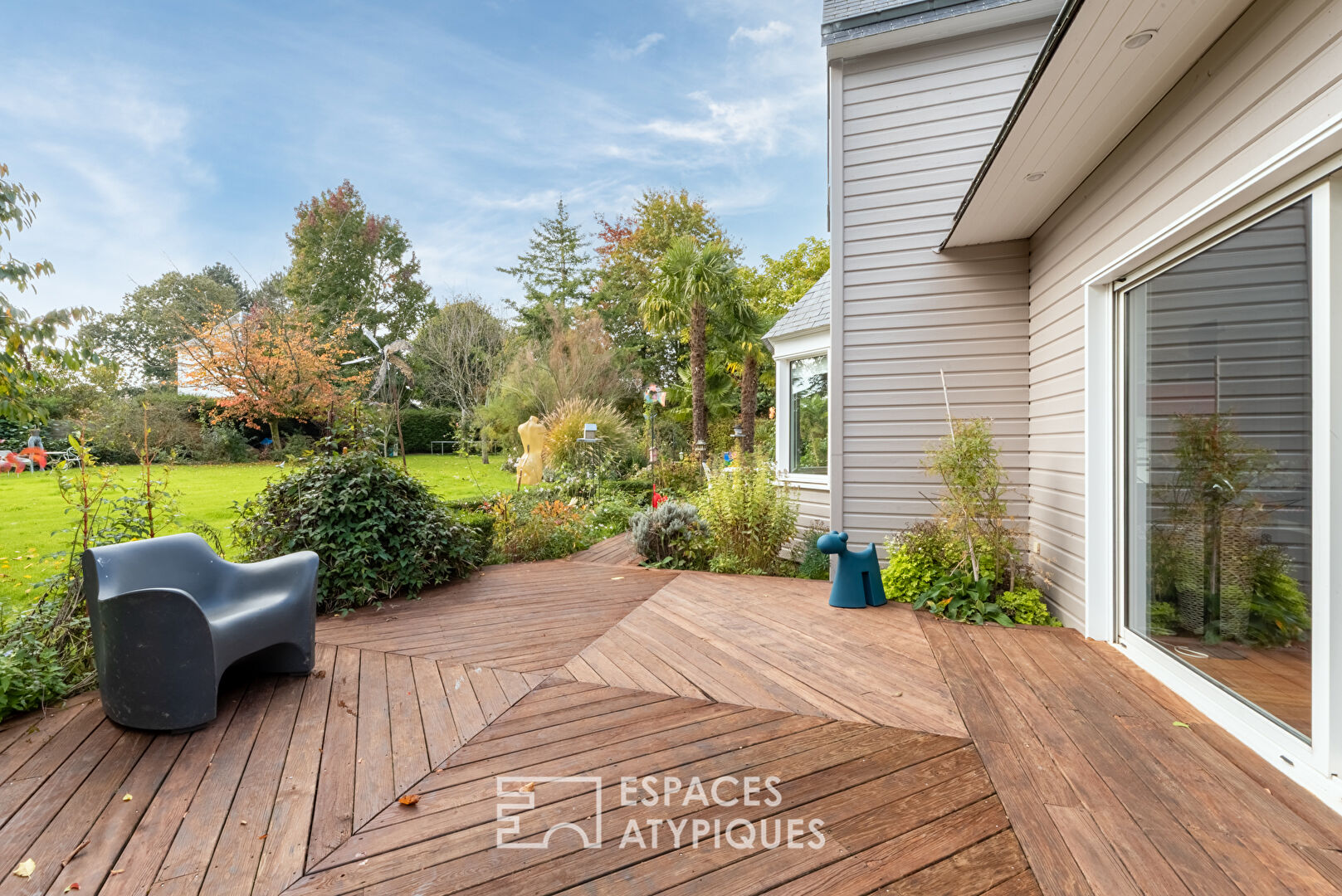 Contemporary Wooden Villa with Heated Pool and Panoramic Golf View
