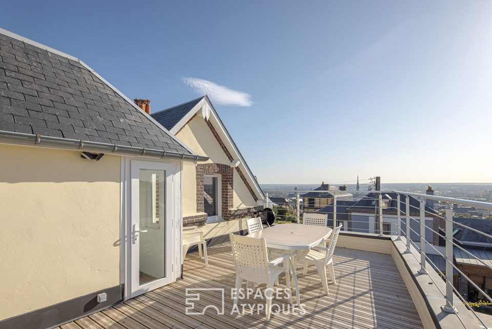 Maison de ville avec vue et terrasse panoramique